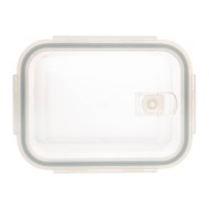 Pote 640ml Retangular Hermético Borossilicato Transparente